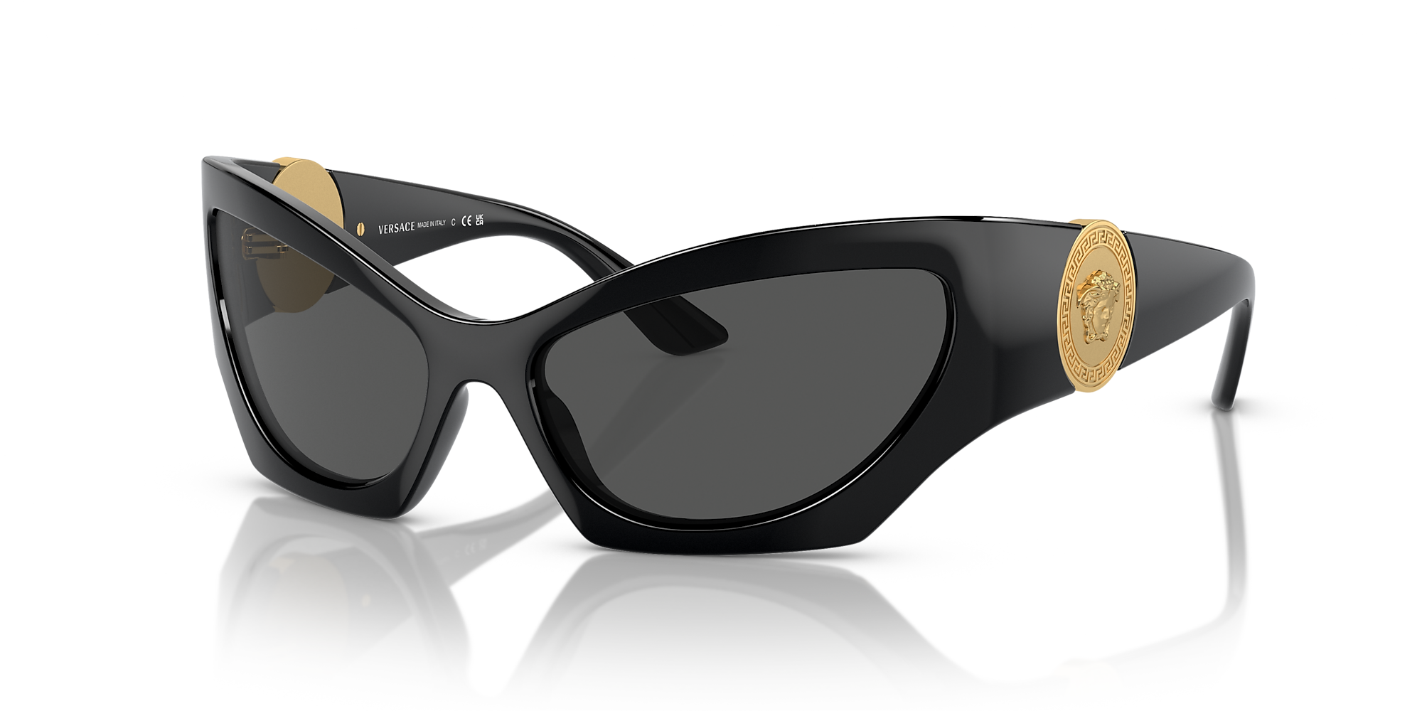 Versace VE4450 60 Dark Grey & Black Sunglasses Sunglass Hut USA