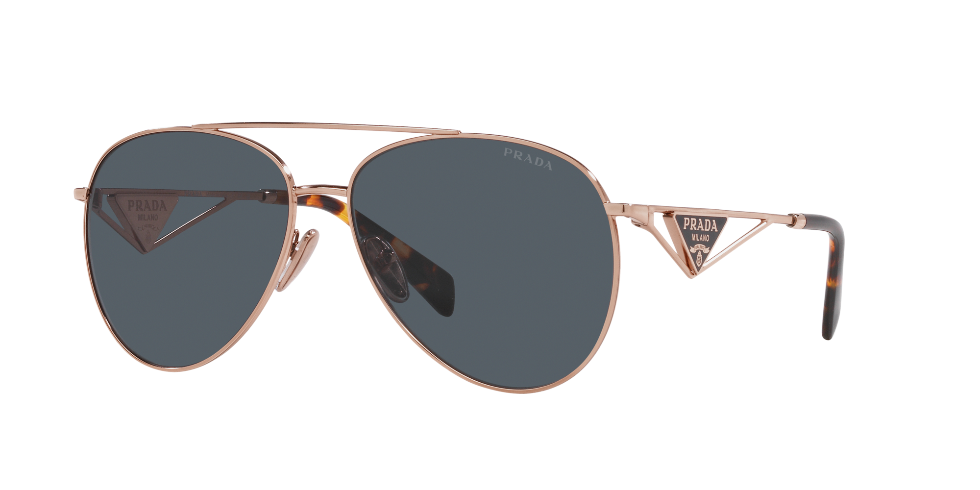 Prada Sunglasses Polarized Gunmetal Grey Metal Pilot PS54TS SPS 54T 5AV-5Z1  | eBay