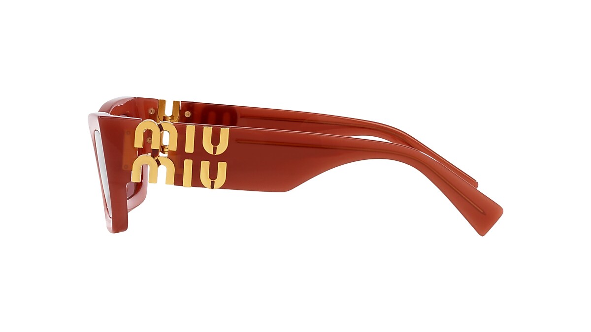 Miu Miu MU 09WS 53 Dark Violet & Cognac Opal Sunglasses | Sunglass 