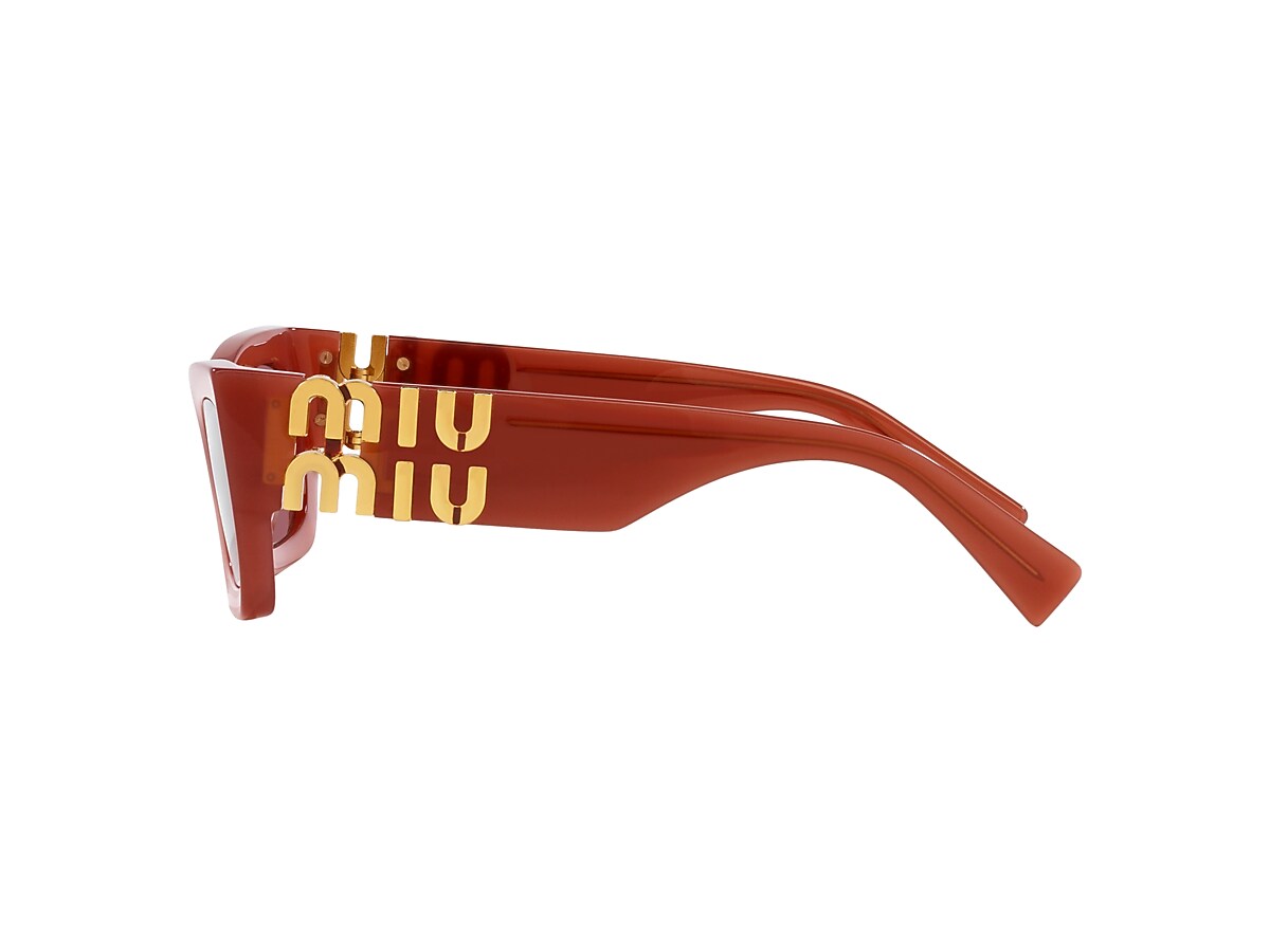 Miu Miu MU 09WS 53 Dark Violet & Cognac Opal Sunglasses | Sunglass 