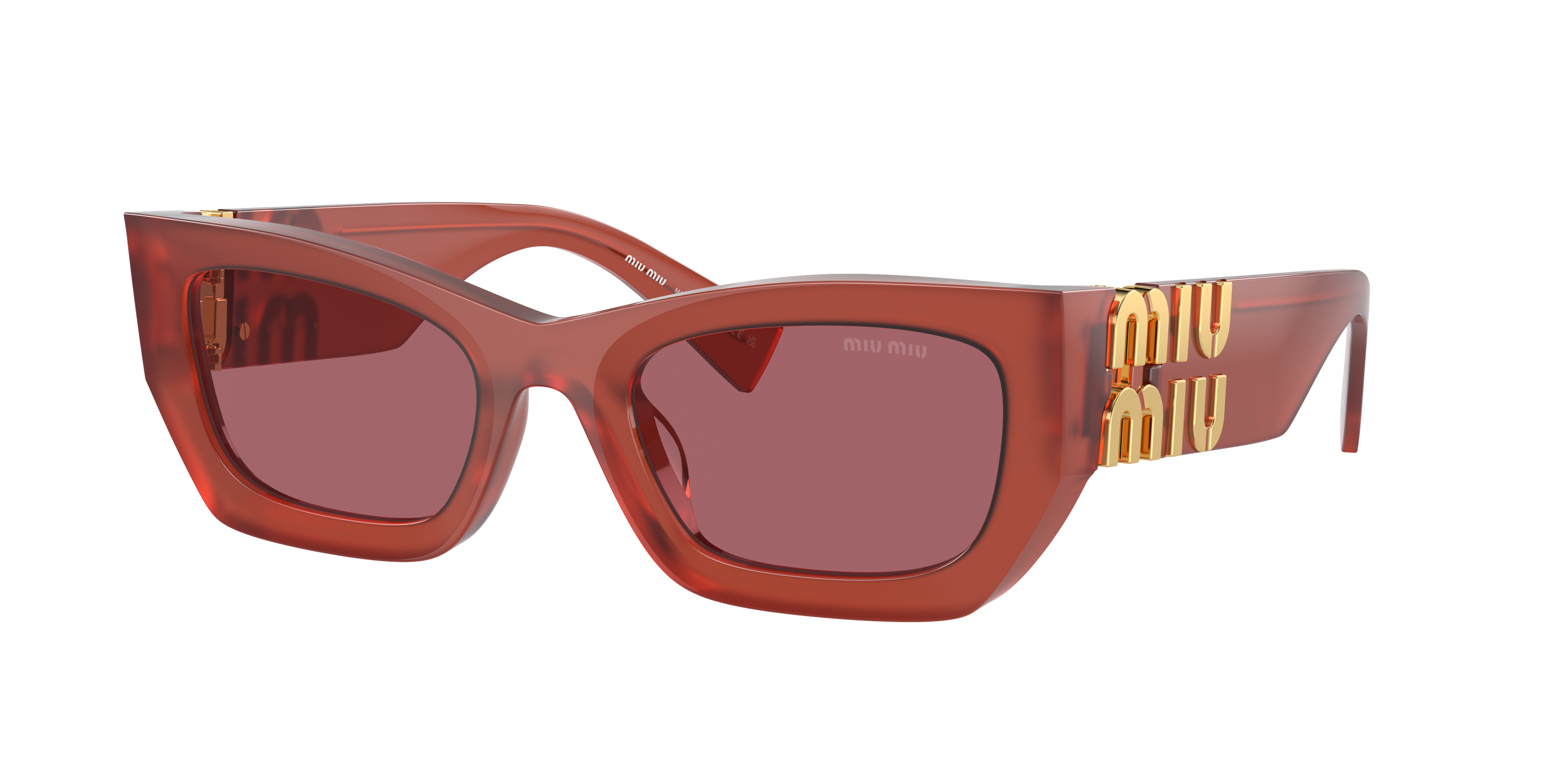 Miu Miu Mu 09ws Rectangular Sunglasses, 53mm In Dark Violet
