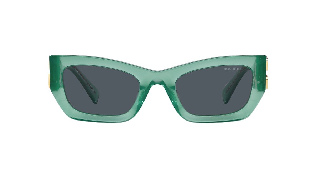 Miu Miu MU 09WS 53 Dark Grey & Ivy Opal Sunglasses | Sunglass Hut USA
