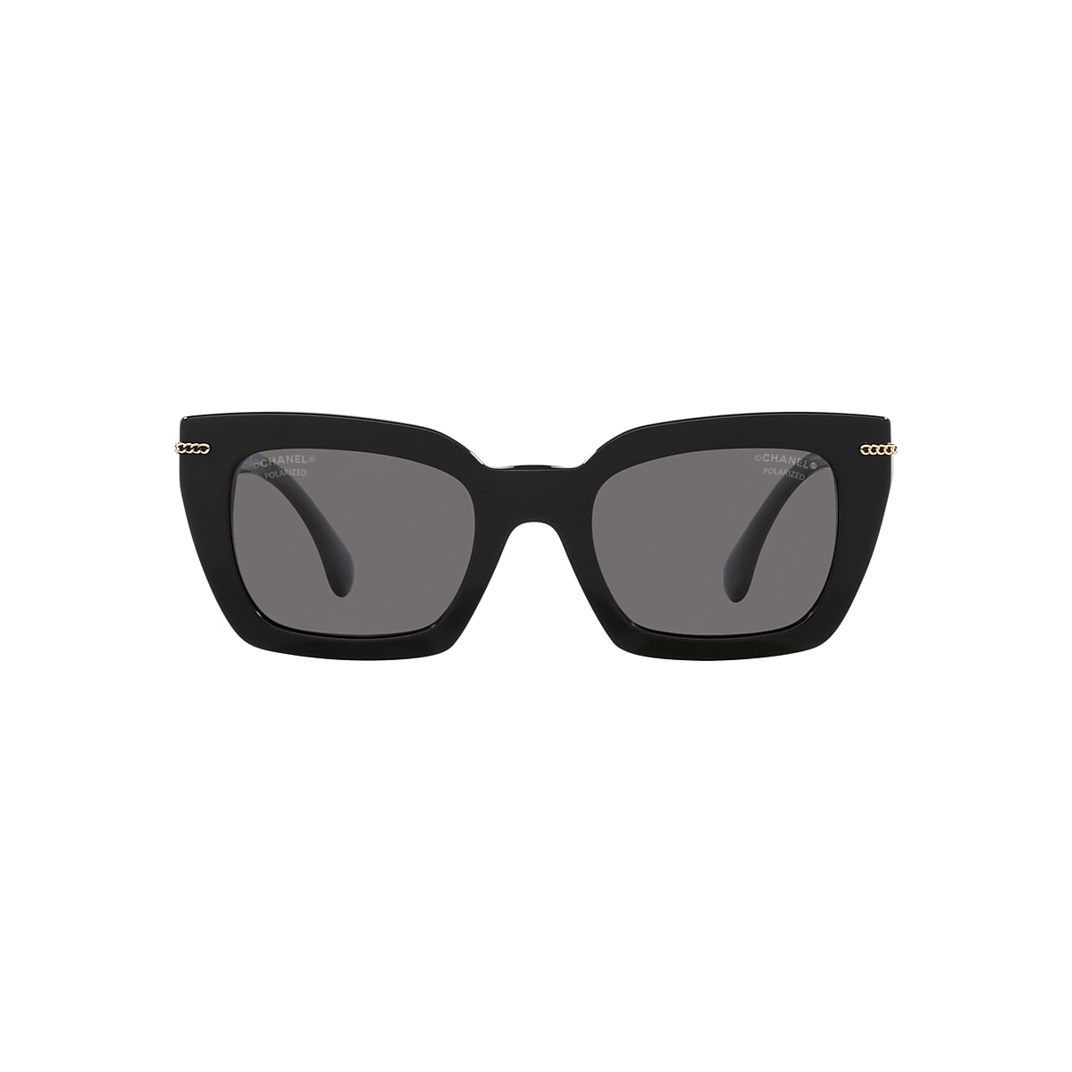Chanel Square Sunglasses CH5509 51 Gray & Black Polarised Sunglasses