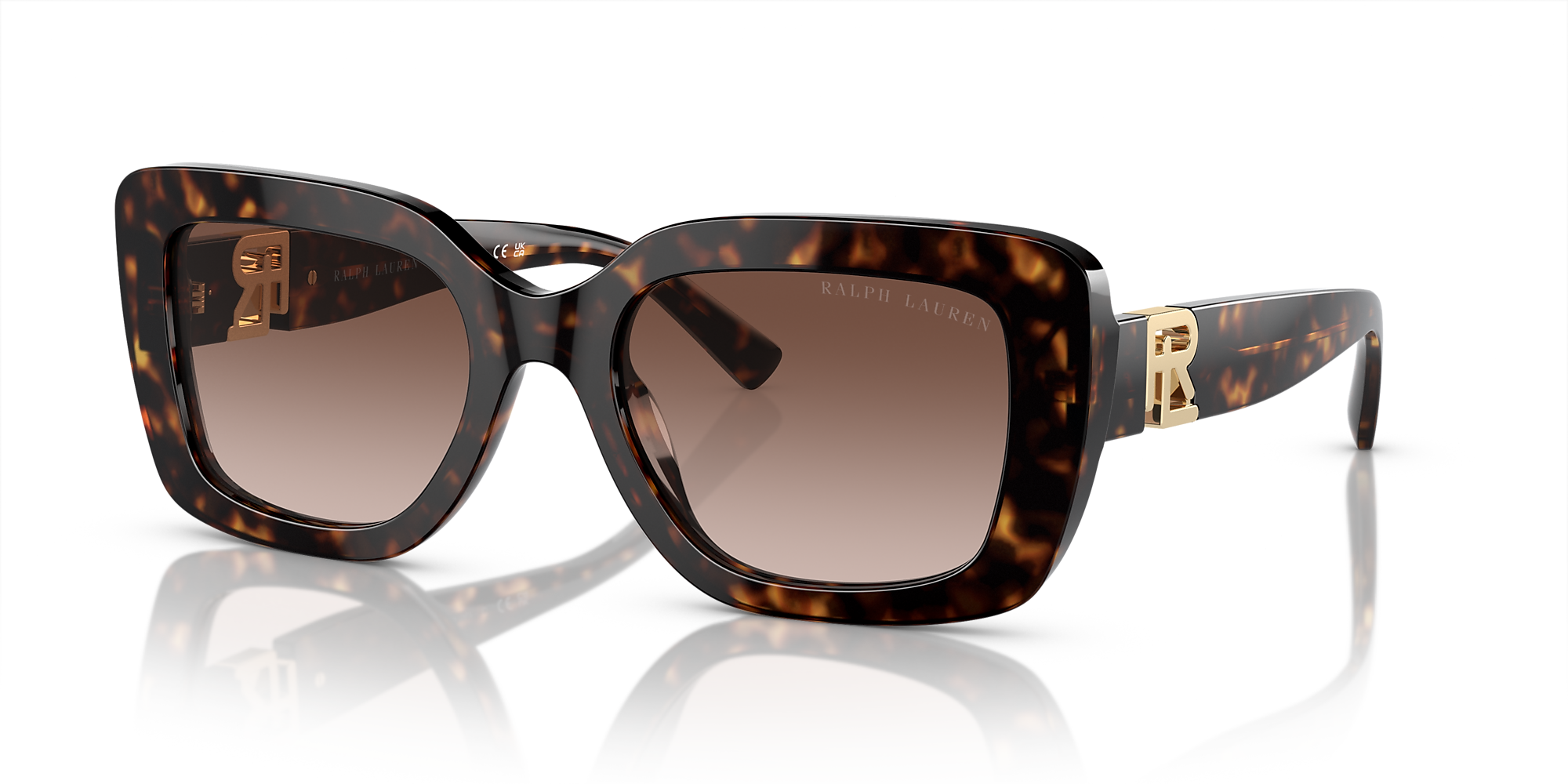 Ralph Lauren RL8217U The Nikki 55 Gradient Brown & Havana Sunglasses ...