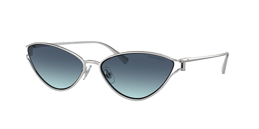 Tiffany & Co. TF3095 61 Azure Gradient Blue & Silver Sunglasses ...