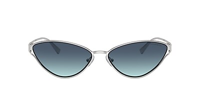 Tiffany & Co. TF3095 61 Azure Gradient Blue & Silver Sunglasses 