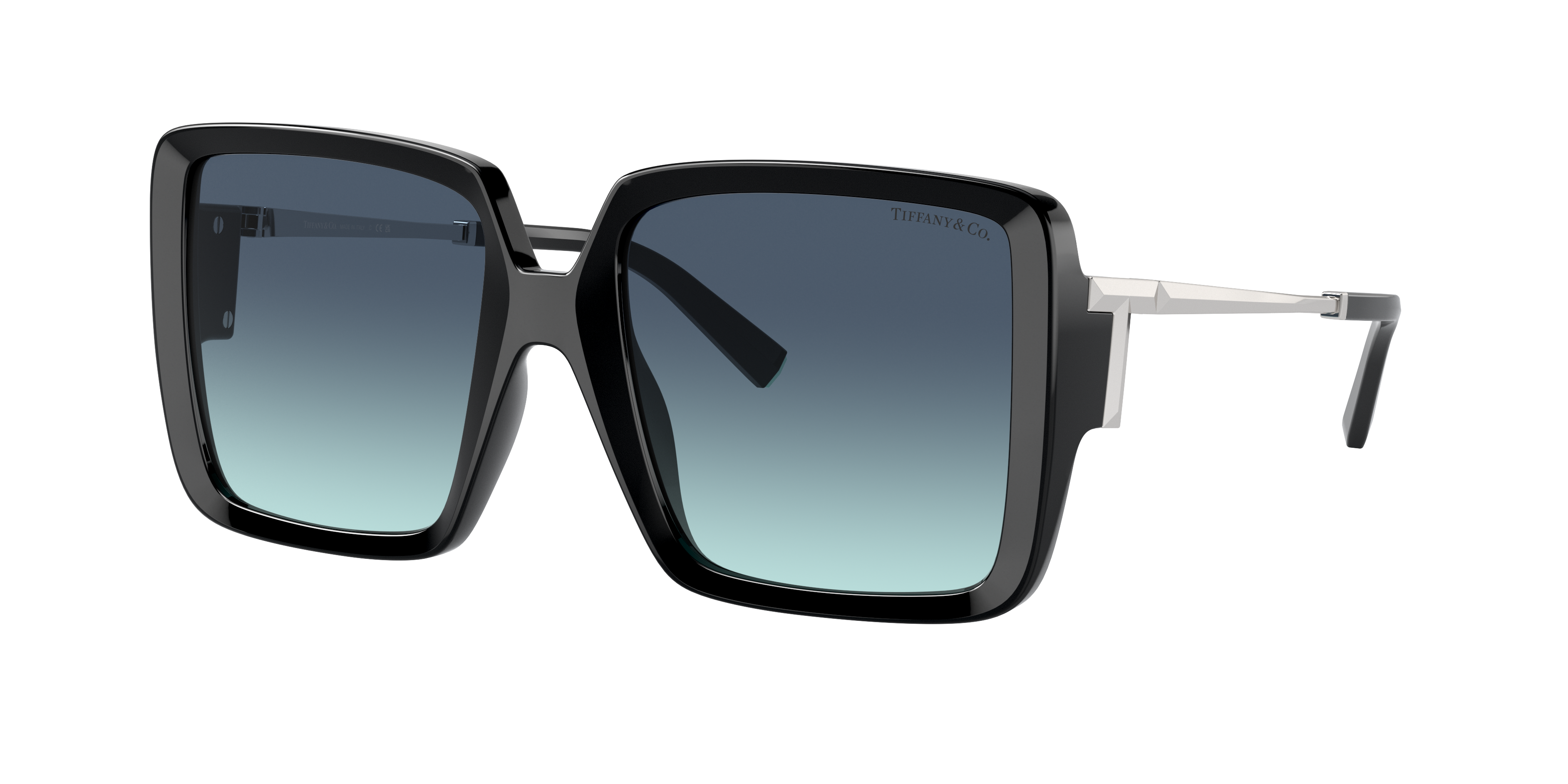 TIFFANY & CO. TF4212U Black - Women Luxury Sunglasses, Azure Gradient Blue  Lens