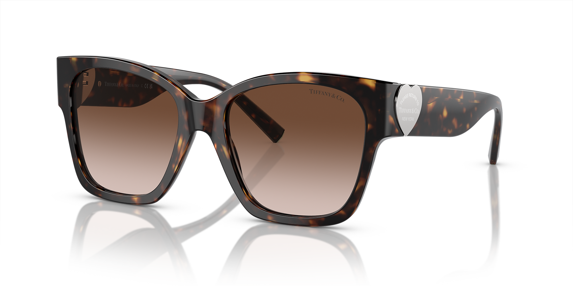 Tiffany & Co. TF4216 54 Brown Gradient & Havana Sunglasses | Sunglass ...