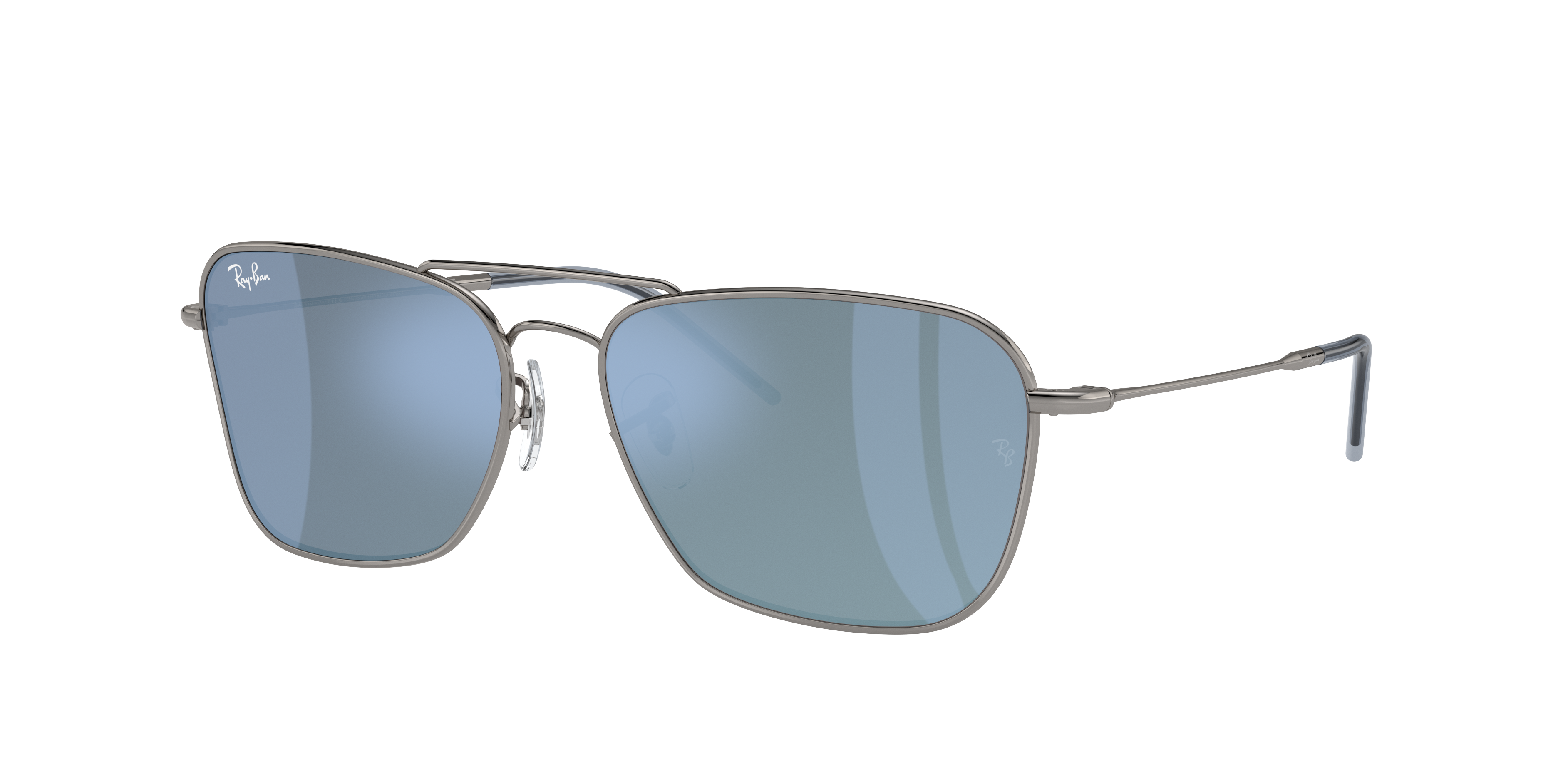 Ray-Ban RBR0102S Caravan Reverse 58 Light Blue & Gunmetal