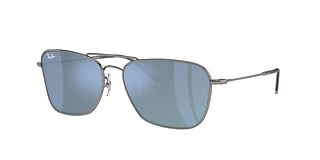 Ray-Ban RBR0102S Caravan Reverse 58 Light Blue & Gunmetal