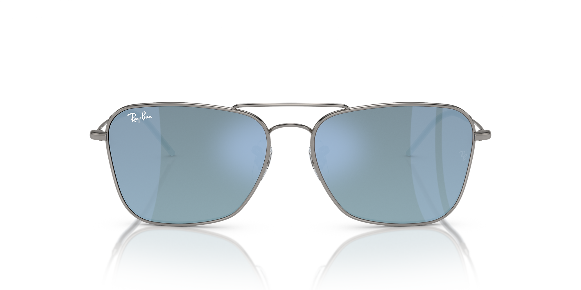 Ray-Ban RBR0102S Caravan Reverse Gunmetal / Light Blue / Mirror image 2