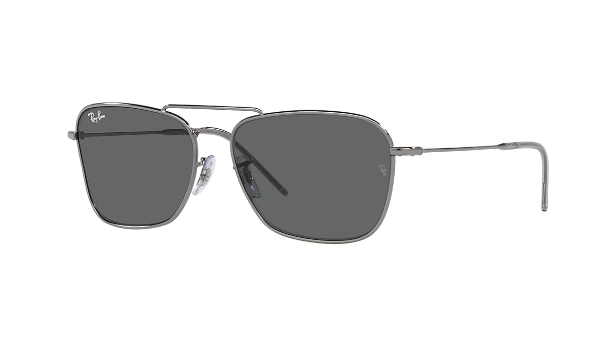 Ray-Ban RBR0102S Caravan Reverse 58 Dark Grey & Gunmetal Sunglasses