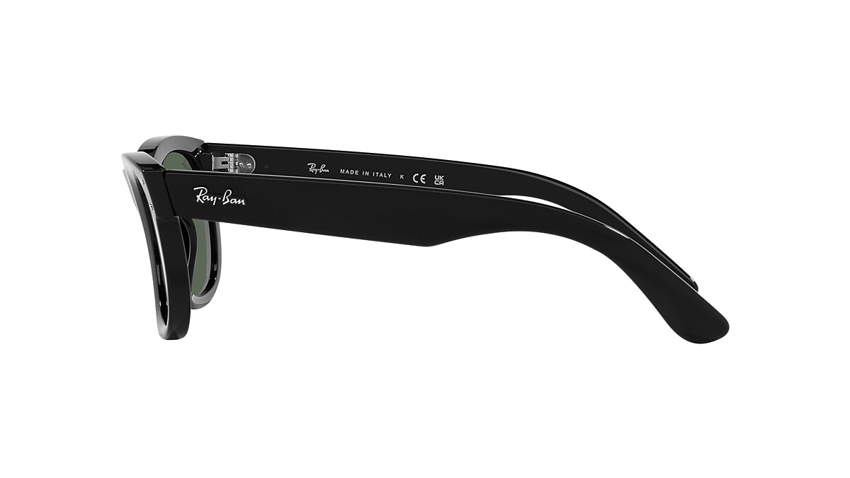RAY-BAN RBR0502S Black - Unisex Sunglasses, Green Lens