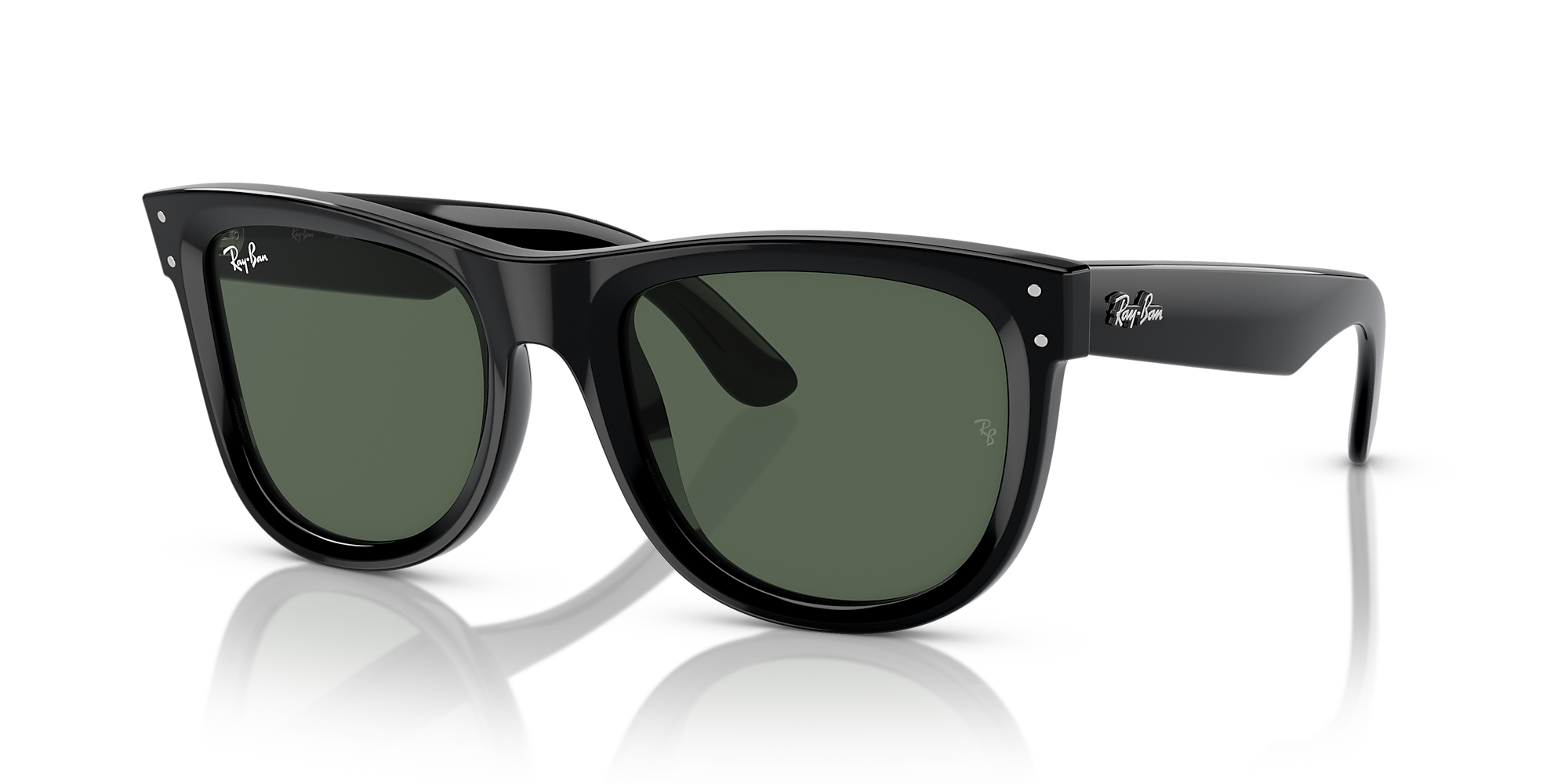 Ray-Ban RBR0502S Wayfarer Reverse Black / Green / Classic G-15 image 1