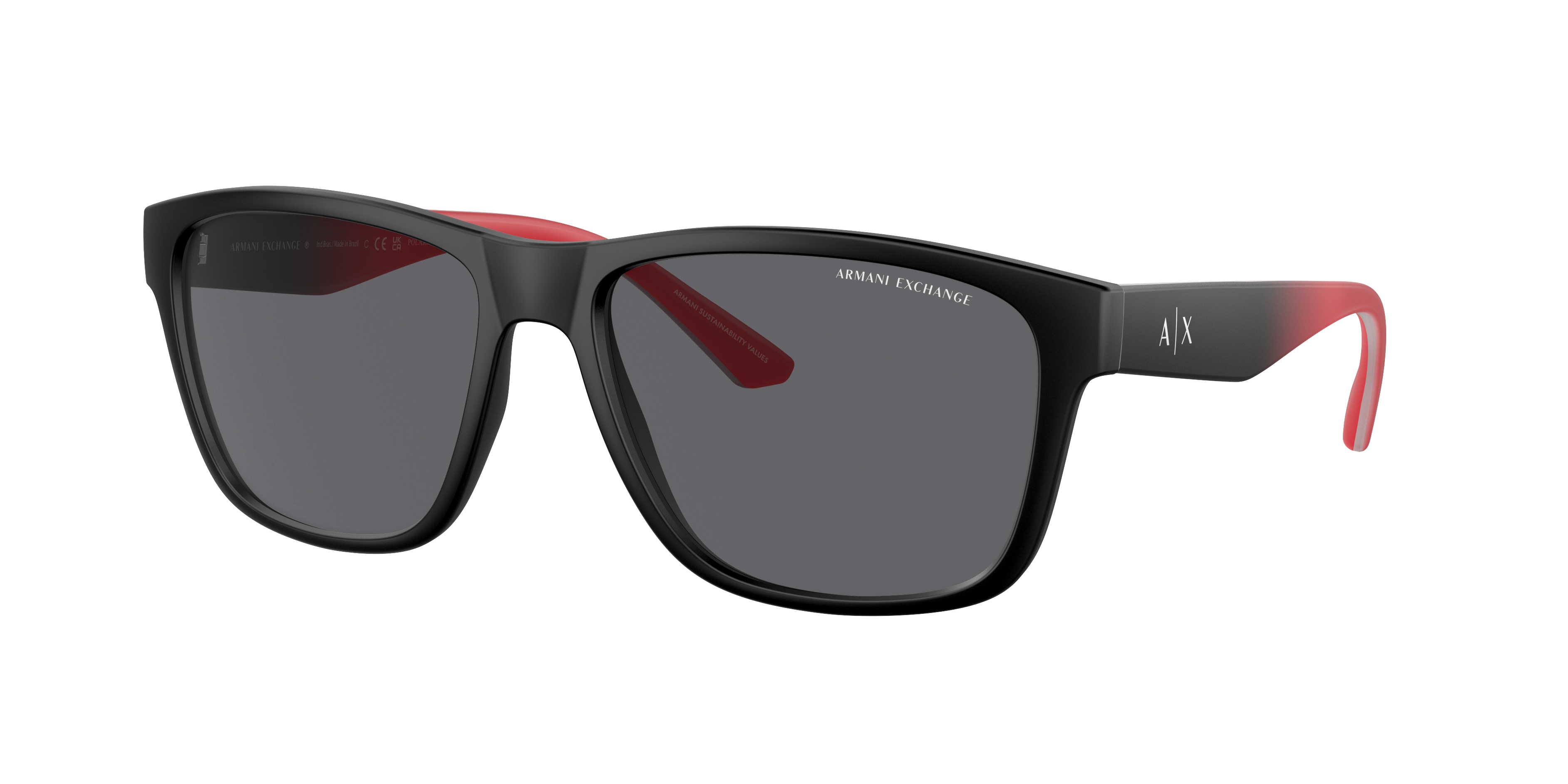 Armani Exchange AX4135SF 59 Grey Polarized Matte Black Polarised