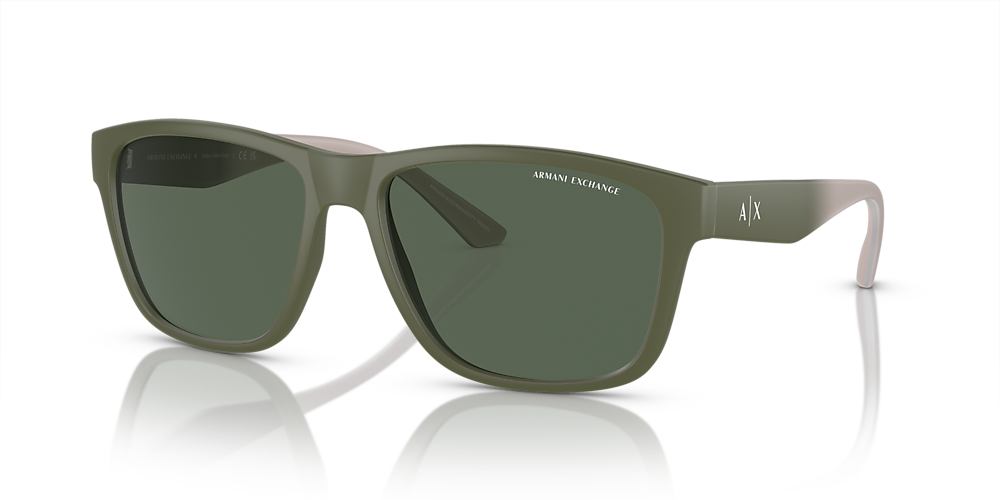 Armani Exchange AX4135SF 59 Dark Green Matte Green Sunglasses