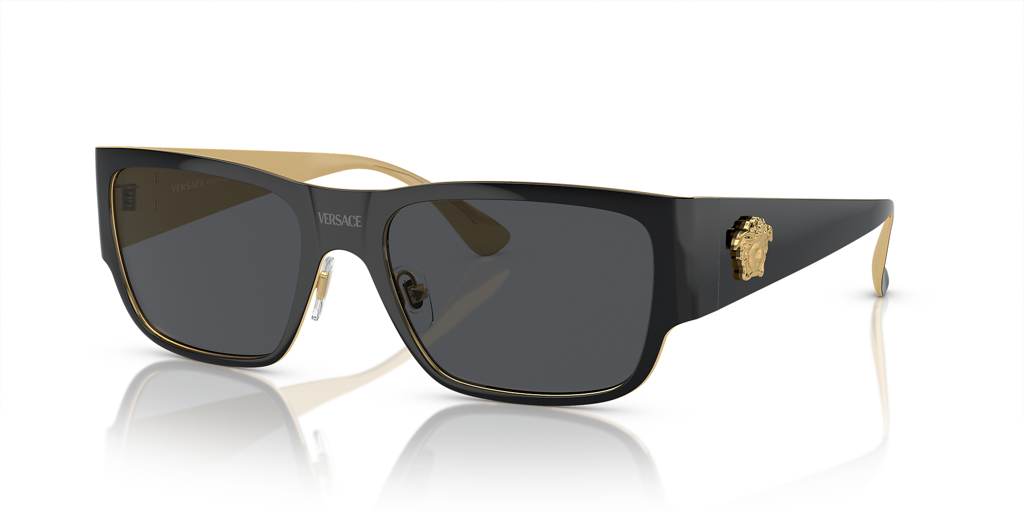Versace Ve2262 56 Dark Grey And Black Sunglasses Sunglass Hut Usa 