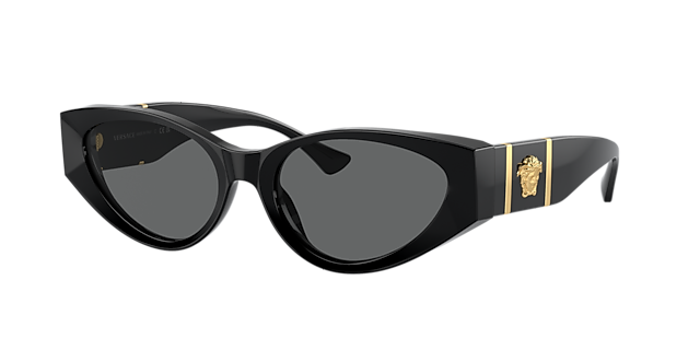 Versace VE4454 55 Dark Grey & Black Sunglasses | Sunglass Hut 