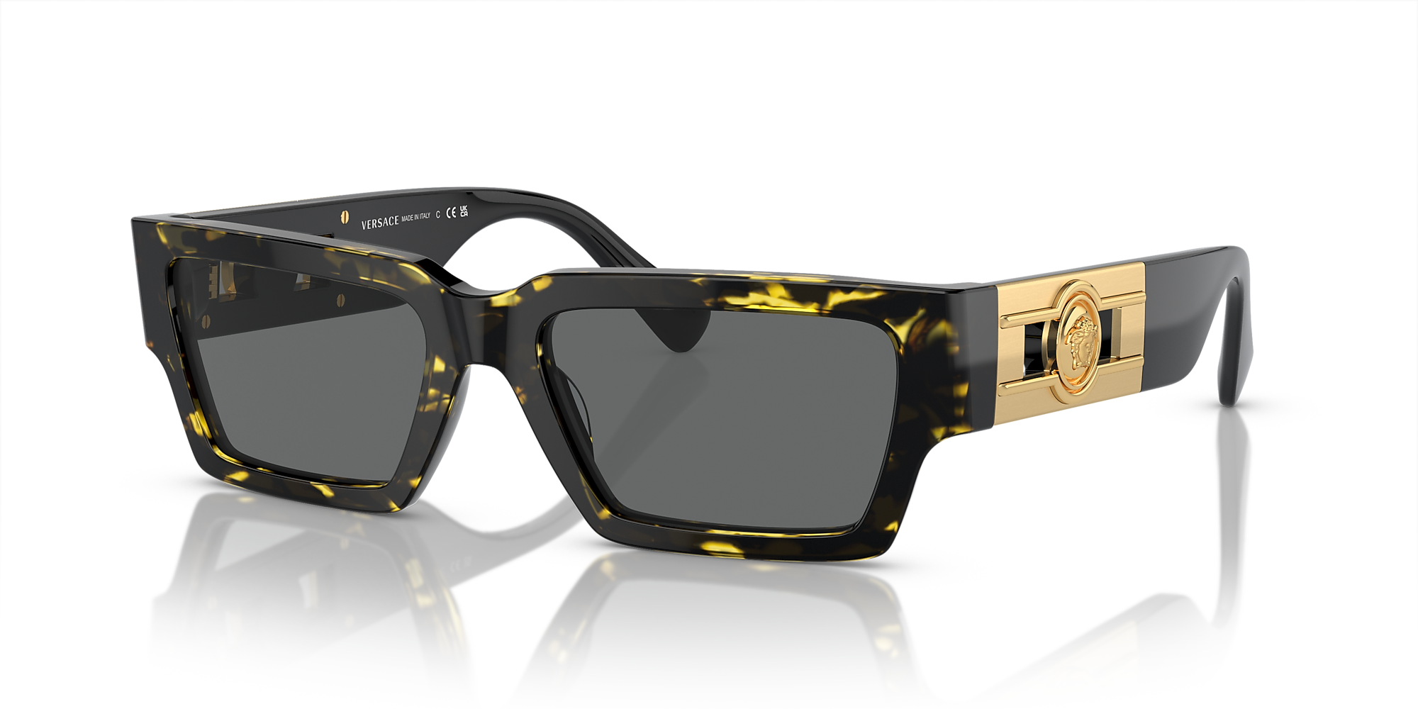 Versace VE4459 54 Dark Grey & Havana Sunglasses Sunglass Hut USA