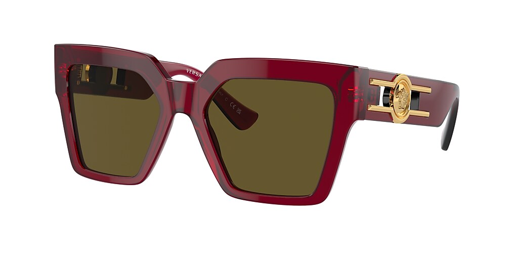Versace VE4458 54 Dark Brown & Bordeaux Sunglasses | Sunglass Hut Australia