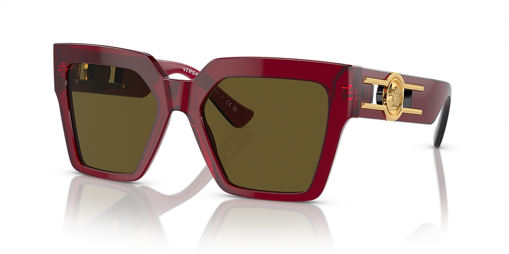 Versace VE4458 54 Dark Brown & Bordeaux Sunglasses | Sunglass Hut USA