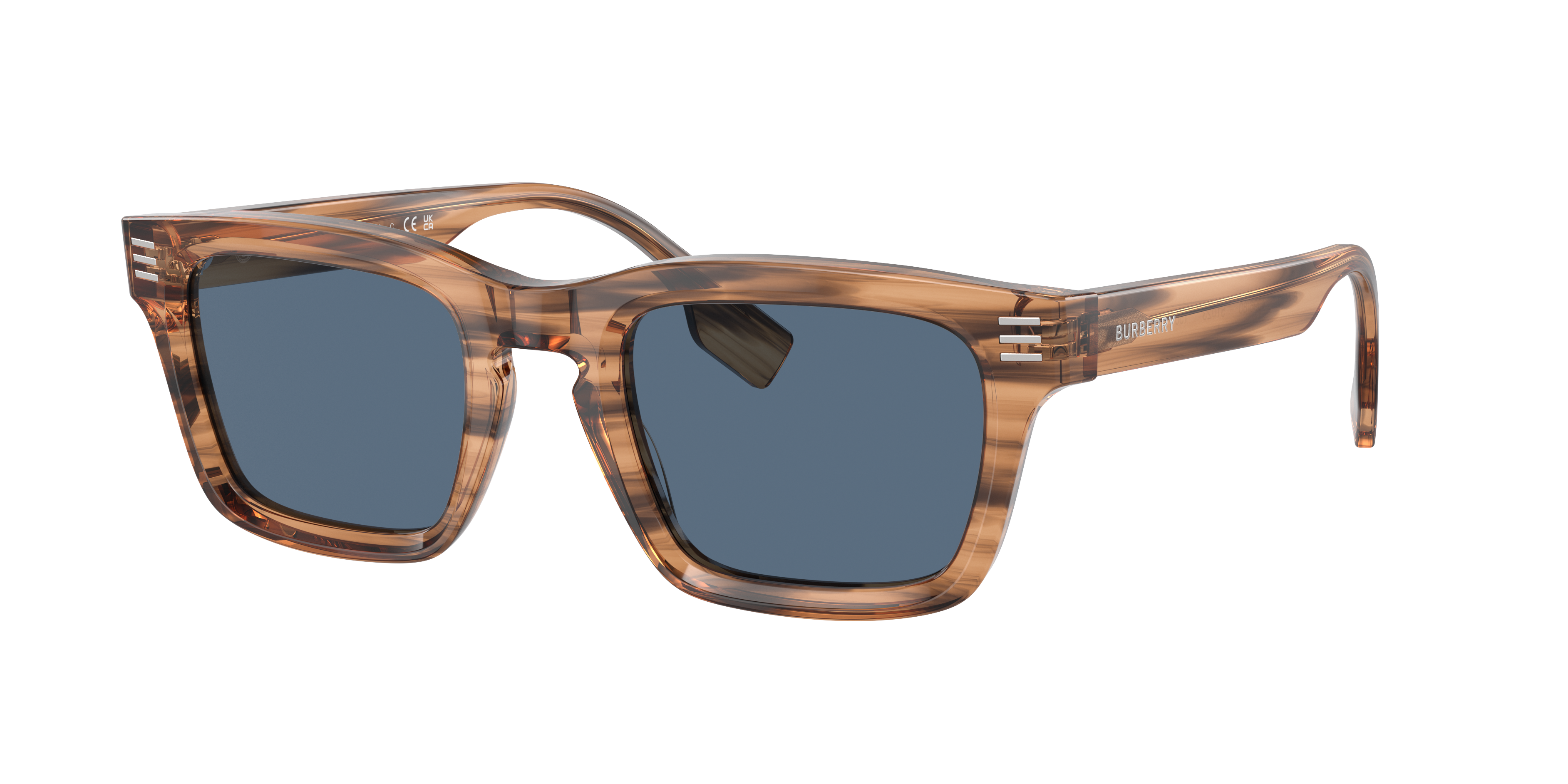 BURBERRY BE4403 Brown - Man Luxury Sunglasses, Dark Blue Lens