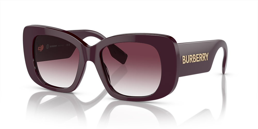 Burberry BE4410 52 Violeta Oscuro a Degradé Transparente & Burdeos