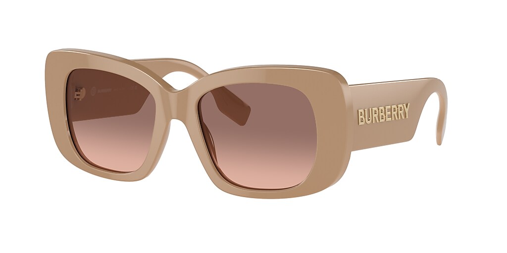 Burberry Be4410 52 Pink Gradient Dark Brown & Beige Sunglasses 