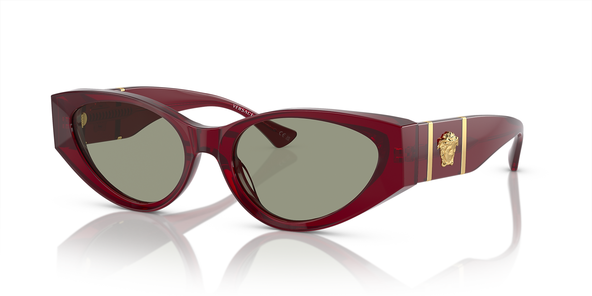 Versace Ve4454 55 Green And Bordeaux Sunglasses Sunglass Hut Usa 