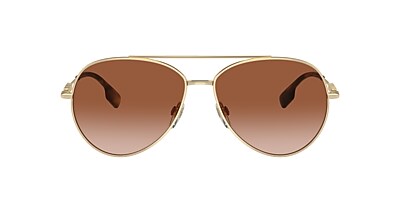 Burberry BE3147 58 Brown Gradient & Light Gold Sunglasses 