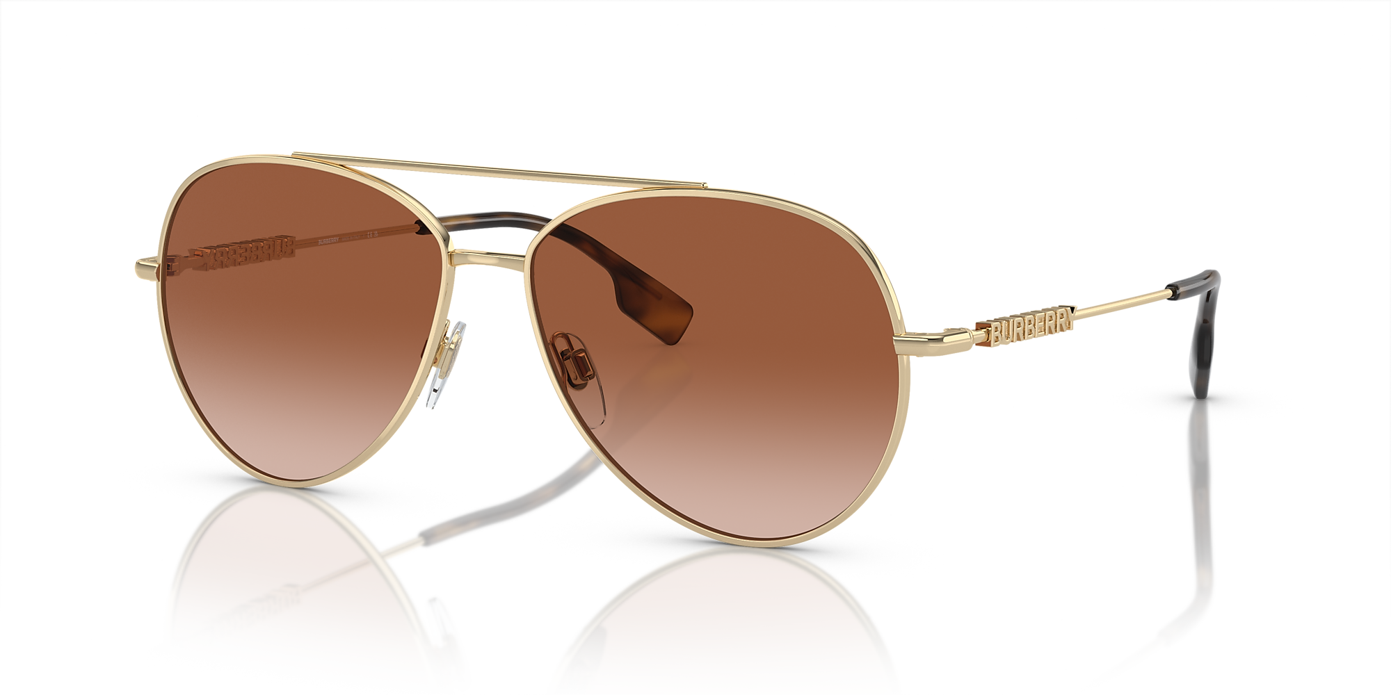 Burberry BE3147 58 Brown Gradient & Light Gold Sunglasses Sunglass Hut USA