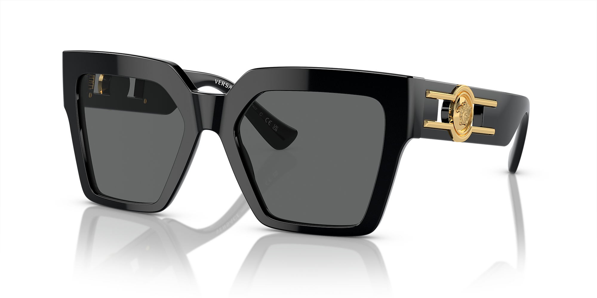 Versace VE4458F 54 Dark Grey & Black Sunglasses | Sunglass Hut USA