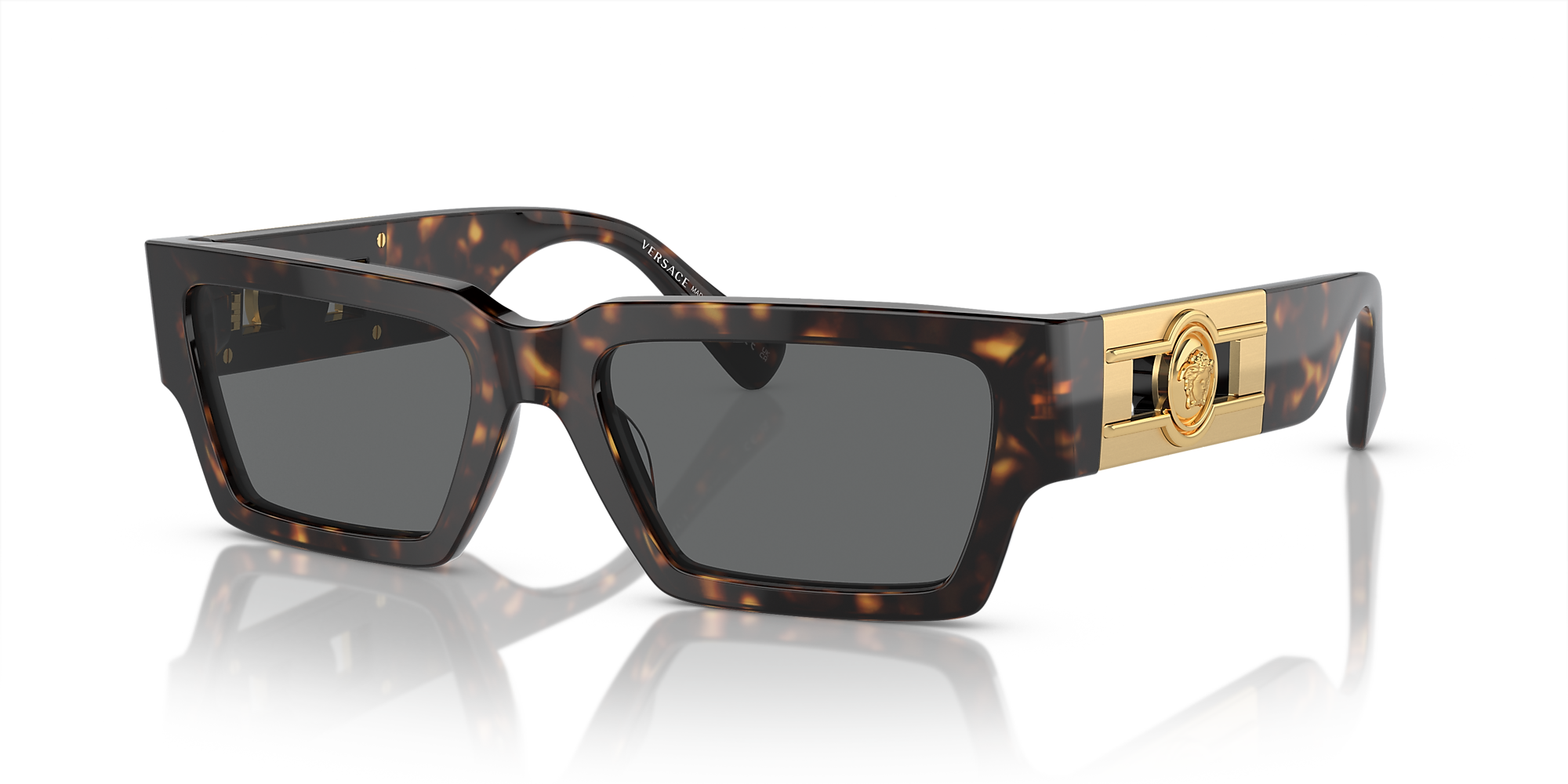 Versace VE4459F 54 Dark Grey & Havana Sunglasses | Sunglass Hut USA