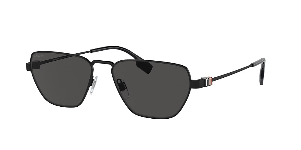 Burberry BE3146 56 Dark Grey & Black Sunglasses | Sunglass Hut USA