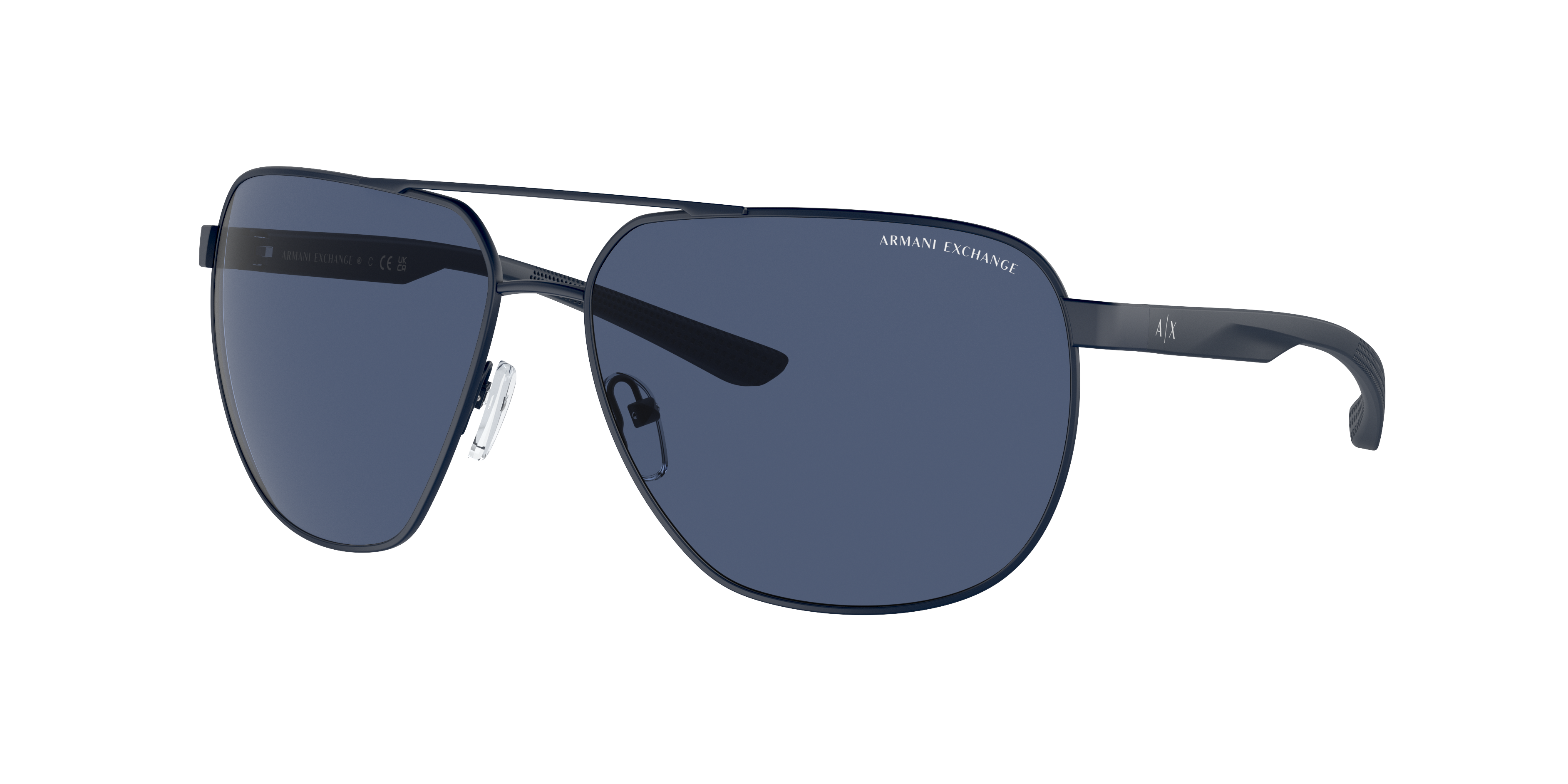 ARMANI EXCHANGE AX2047S Azul Mate - Gafas de Sol masculino, lentes Azul  Oscuro
