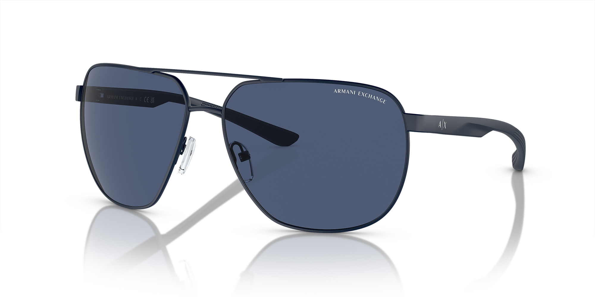Armani Exchange AX2047S 63 Dark Blue & Matte Blue Sunglasses Sunglass