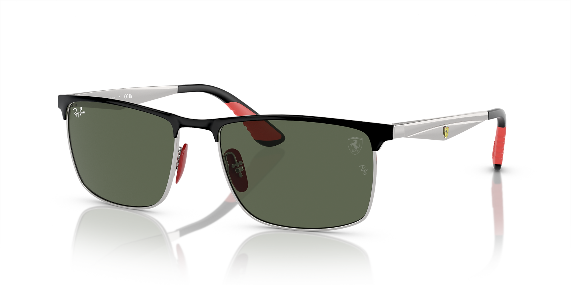 Ray-Ban RB3726M Scuderia Ferrari Collection 57 Dark Green & Black On ...