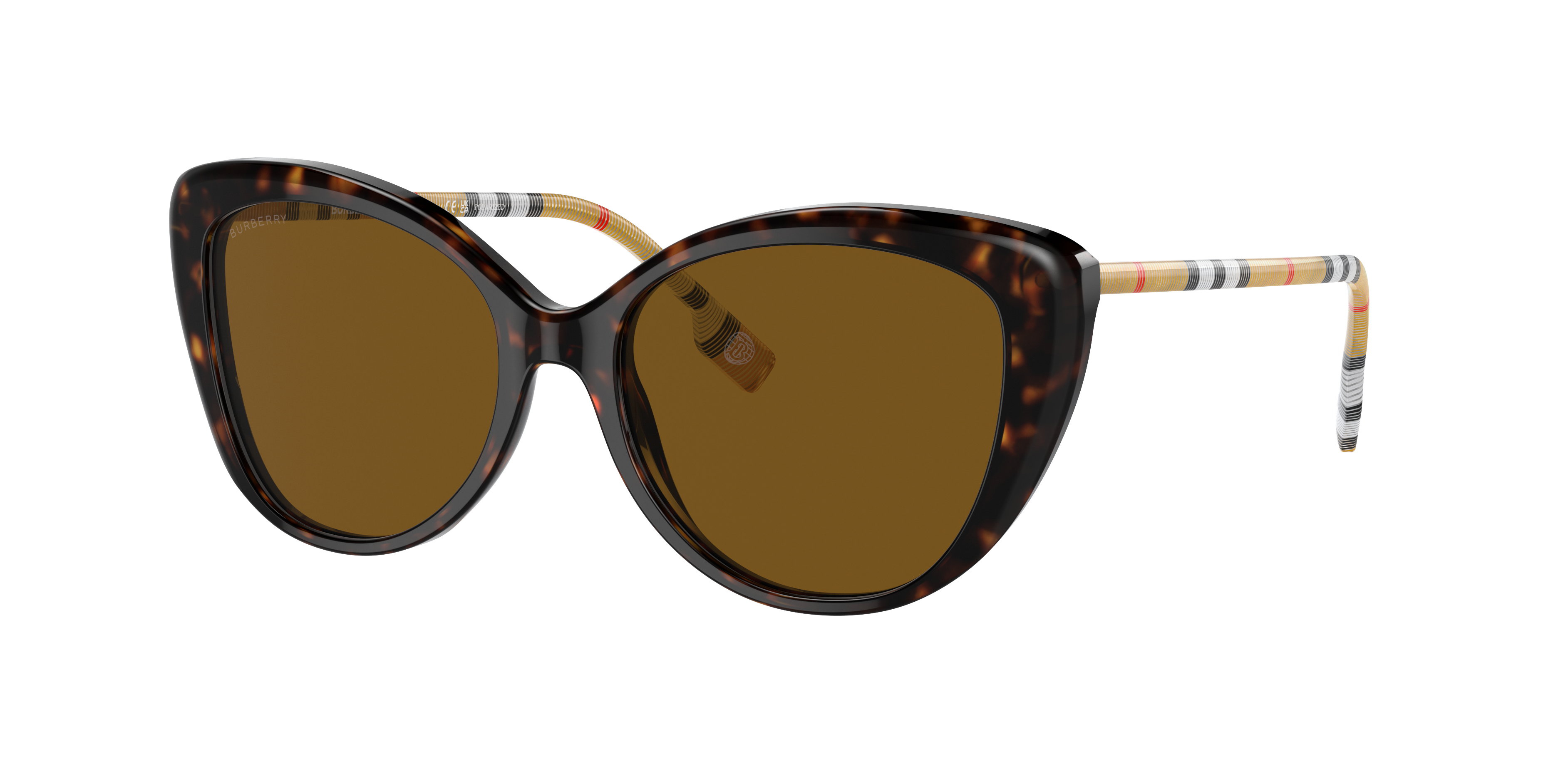BURBERRY BE4407 Dark Havana - Women Luxury Sunglasses, Brown Polar Lens