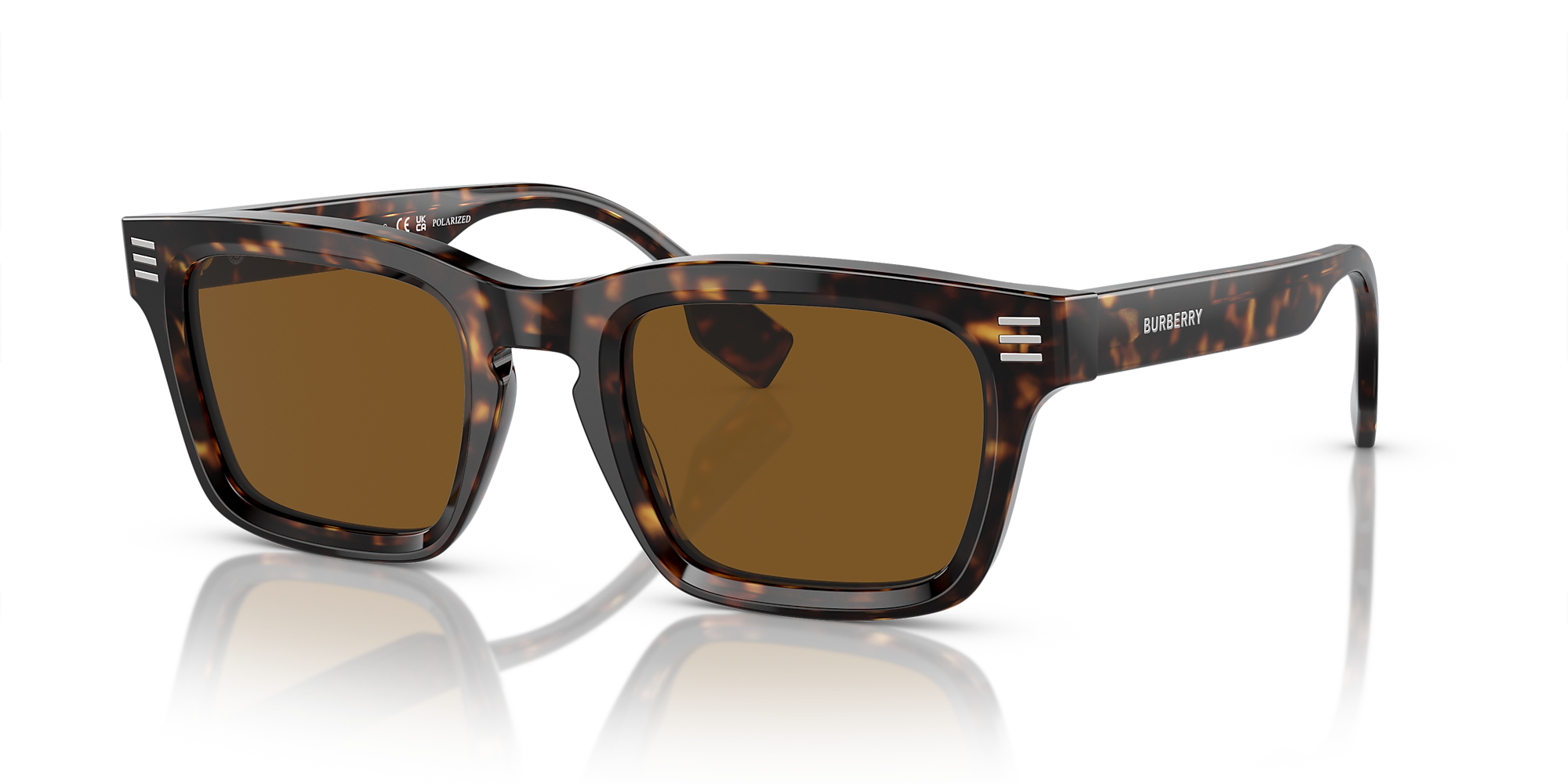 Burberry BE4403 51 Brown Polar & Dark Havana Polarized Sunglasses ...