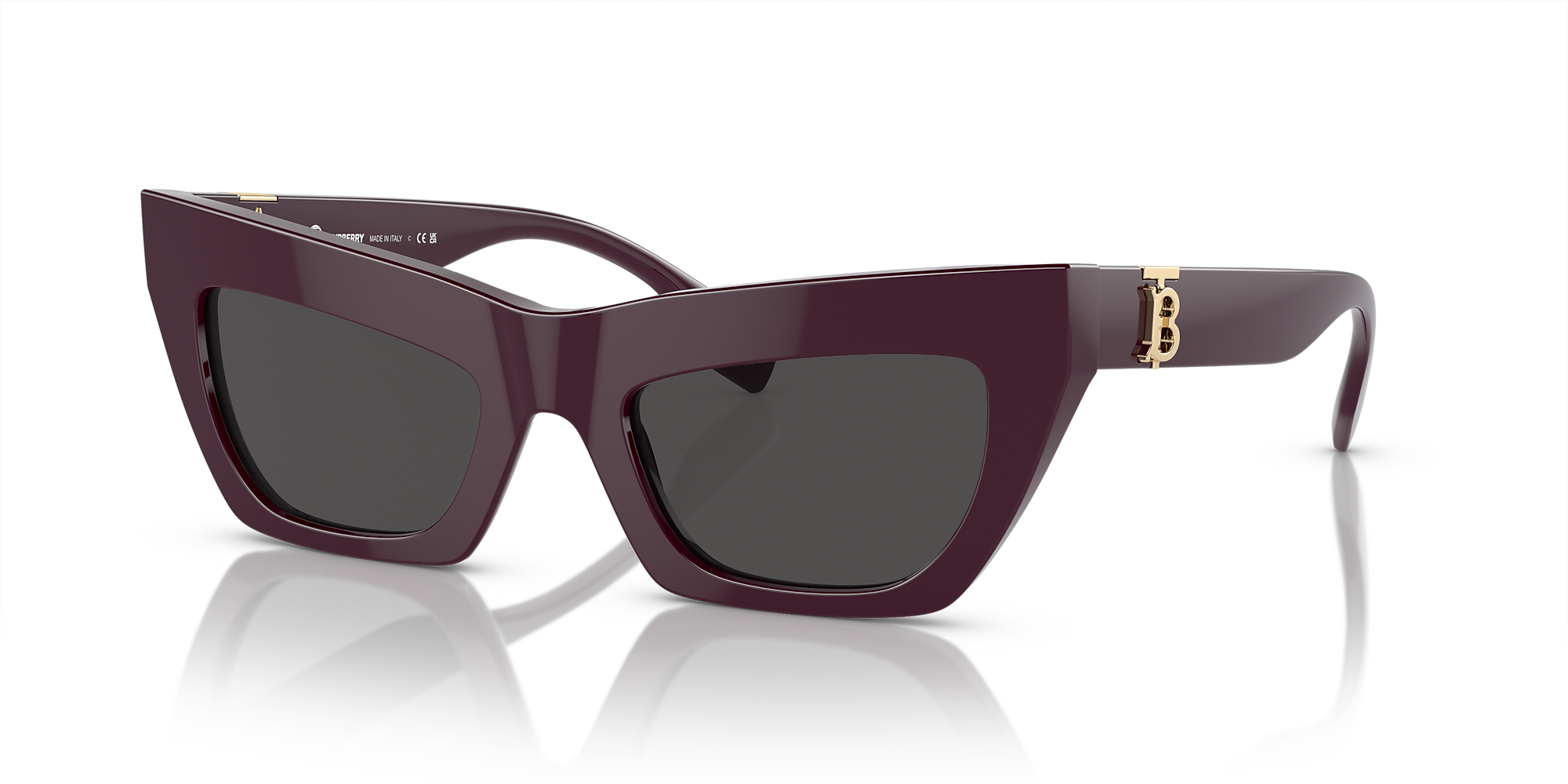 Burberry BE4405 51 Dark Grigio & Bordeaux Sunglasses Sunglass Hut USA