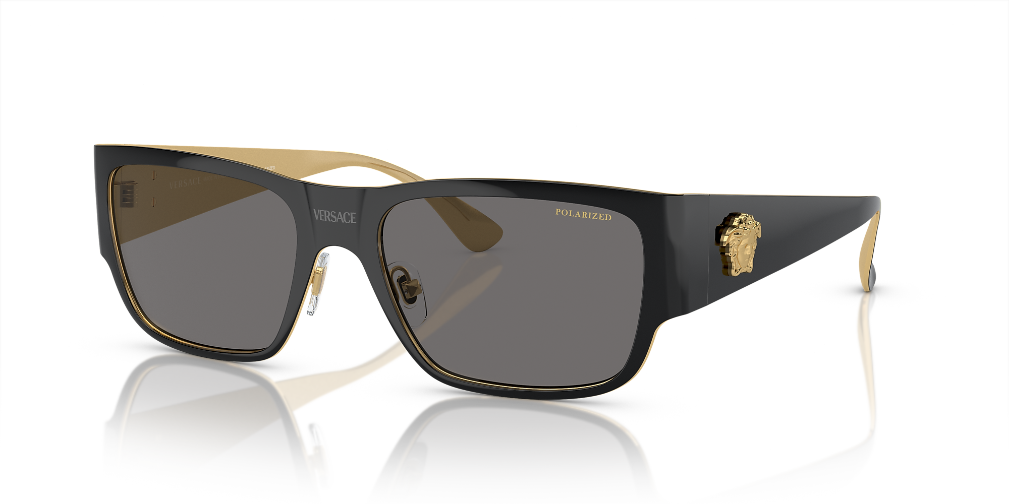 Versace VE2262 56 Dark Grey Polarized & Black Polarized Sunglasses ...