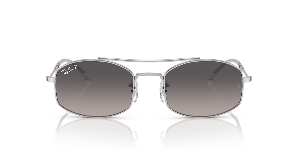 RAY-BAN RB3719 Silver - Unisex Sunglasses, Light Grey Lens