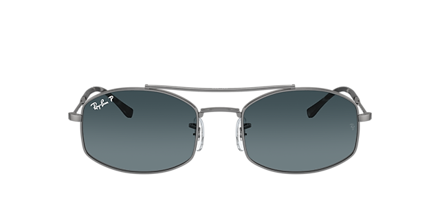 Ray-Ban RB3719 51 Light Grey & Silver Polarized Sunglasses