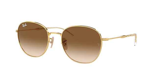 Ray-Ban RB3809 55 Light Brown & Gold Sunglasses | Sunglass Hut 