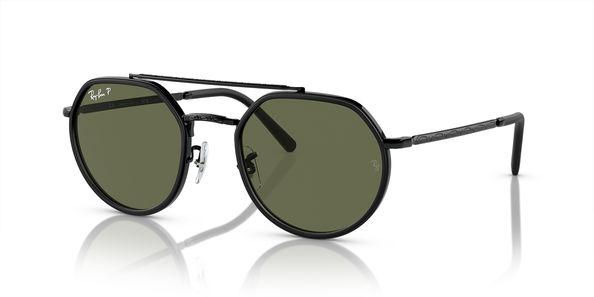 RayBan RB3765 53 Green & Black Polarized Sunglasses Sunglass Hut USA