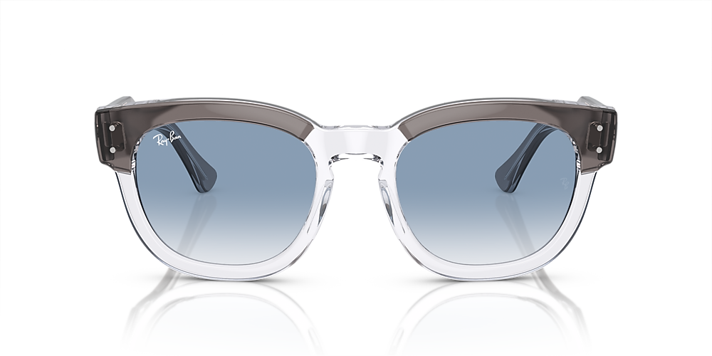 RAY-BAN RB0298S Grey On Transparent - Unisex Sunglasses, Light Blue Lens