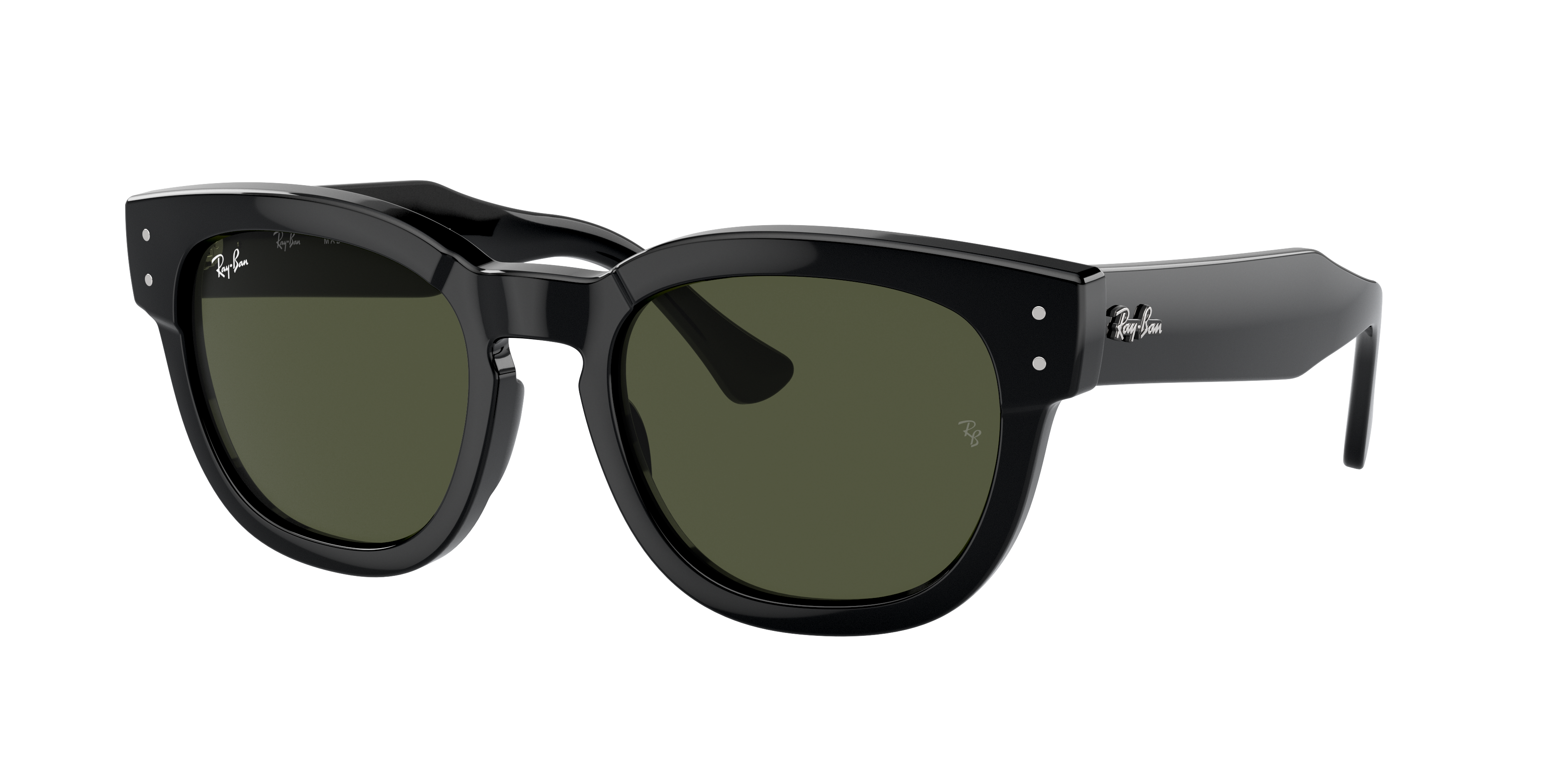RAY-BAN RB0298S Mega Hawkeye Black - Unisex Sunglasses, Green Lens