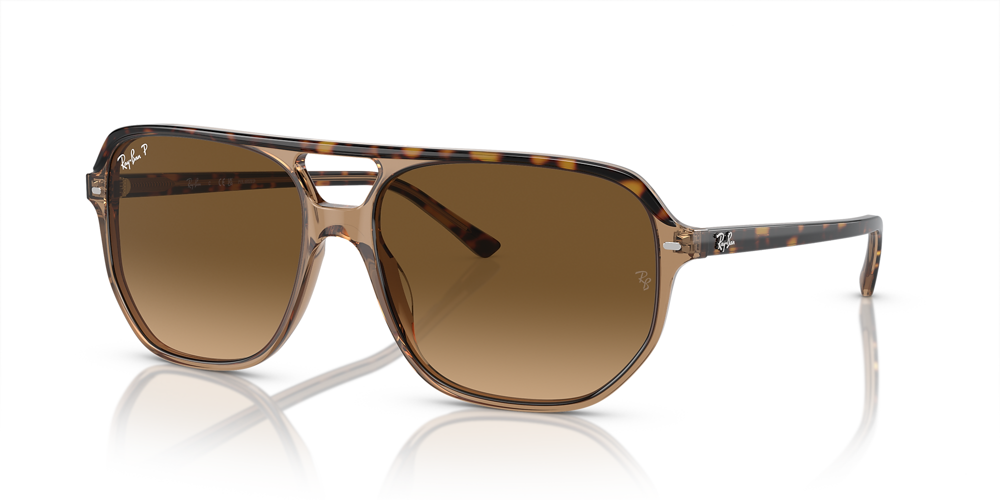 Ray-Ban RB2205 Bill One 57 Brown & Havana On Transparent Brown ...