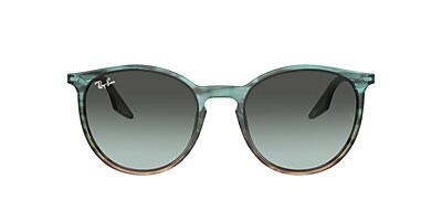Ray-Ban RB2204 54 Blue Vintage & Striped Blue & Green Sunglasses 