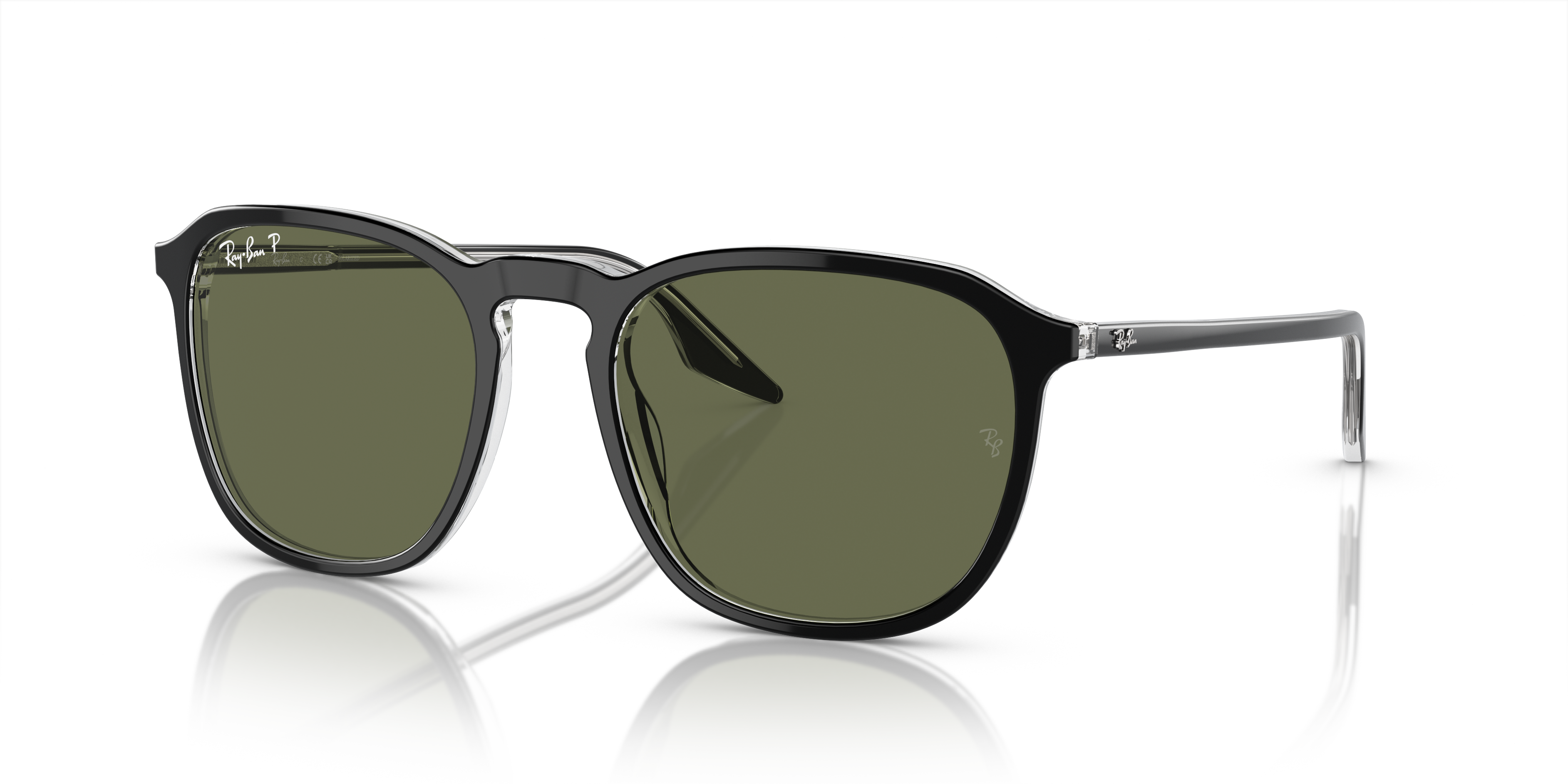 Occasus | Black & Transparent Double Bridge Dark Polarized Sunglasses | In  stock! | Arkai